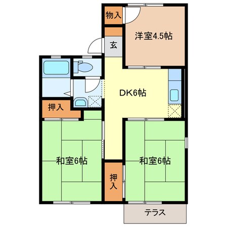 コンフォート中西の物件間取画像